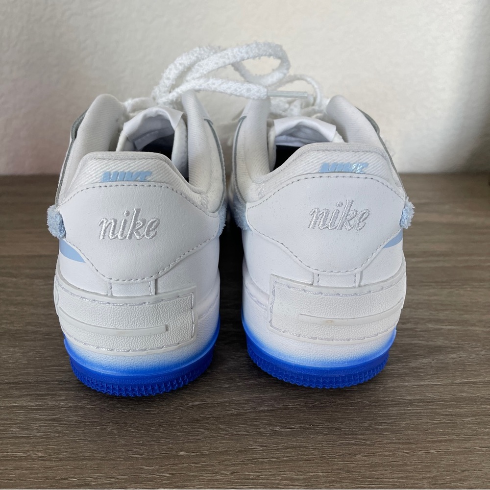 Nike Air Force 1 Low Shadow Chenille Swoosh Blue Tint (Women's) FJ4567-100 w/box - Picture 11 of 14